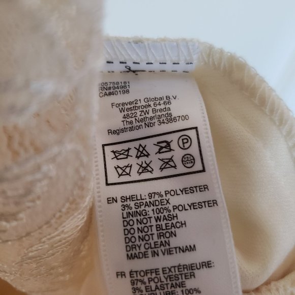 Forever 21 Cream Dress Lace cocktail NWT Size L - Picture 6 of 10